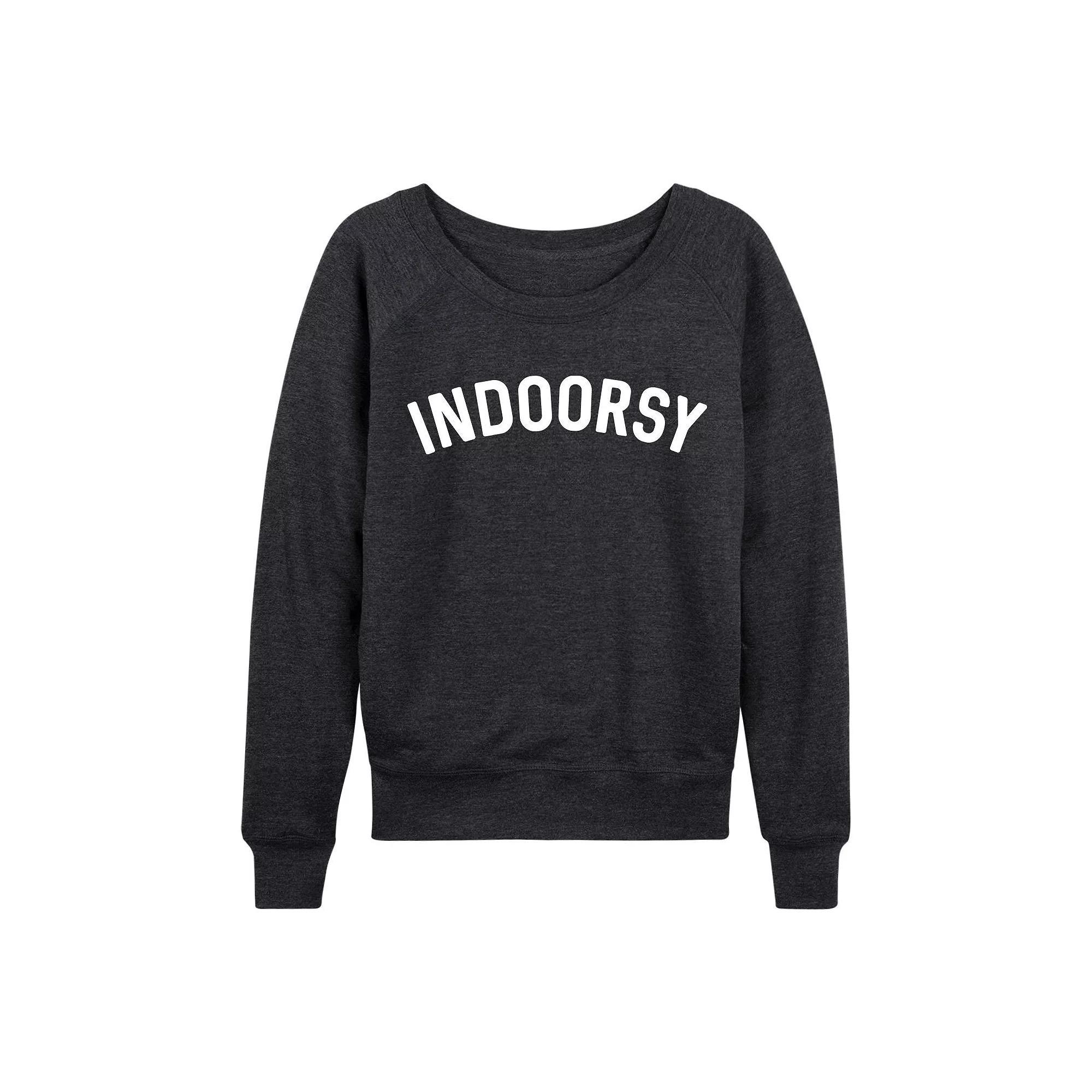 Women's Indoorsy French Terry Long Sleeve Tee, Girl's,  Product Image