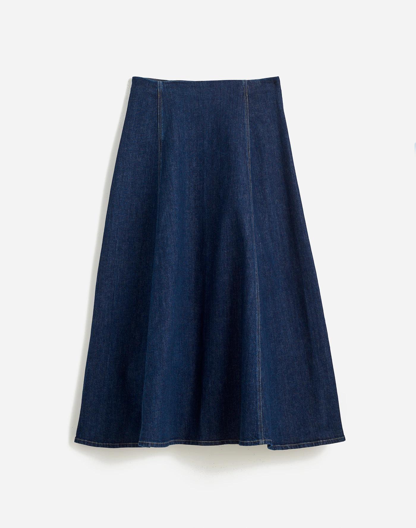 Alexa Chung for Madewell Denim Flare Midi Skirt in Pellson Wash Product Image