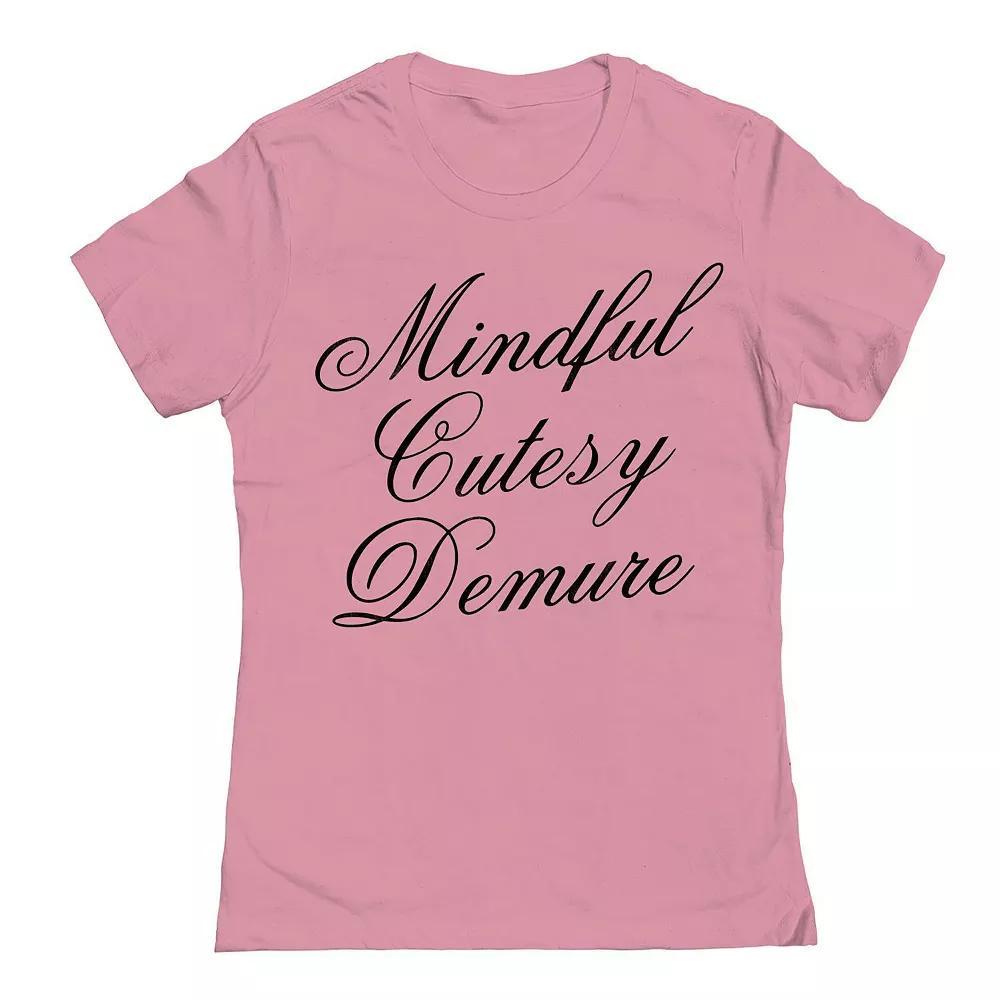Junior's Grayson Threads The Label Mindful Cutesy Demure Graphic Tee, Girl's,  Product Image