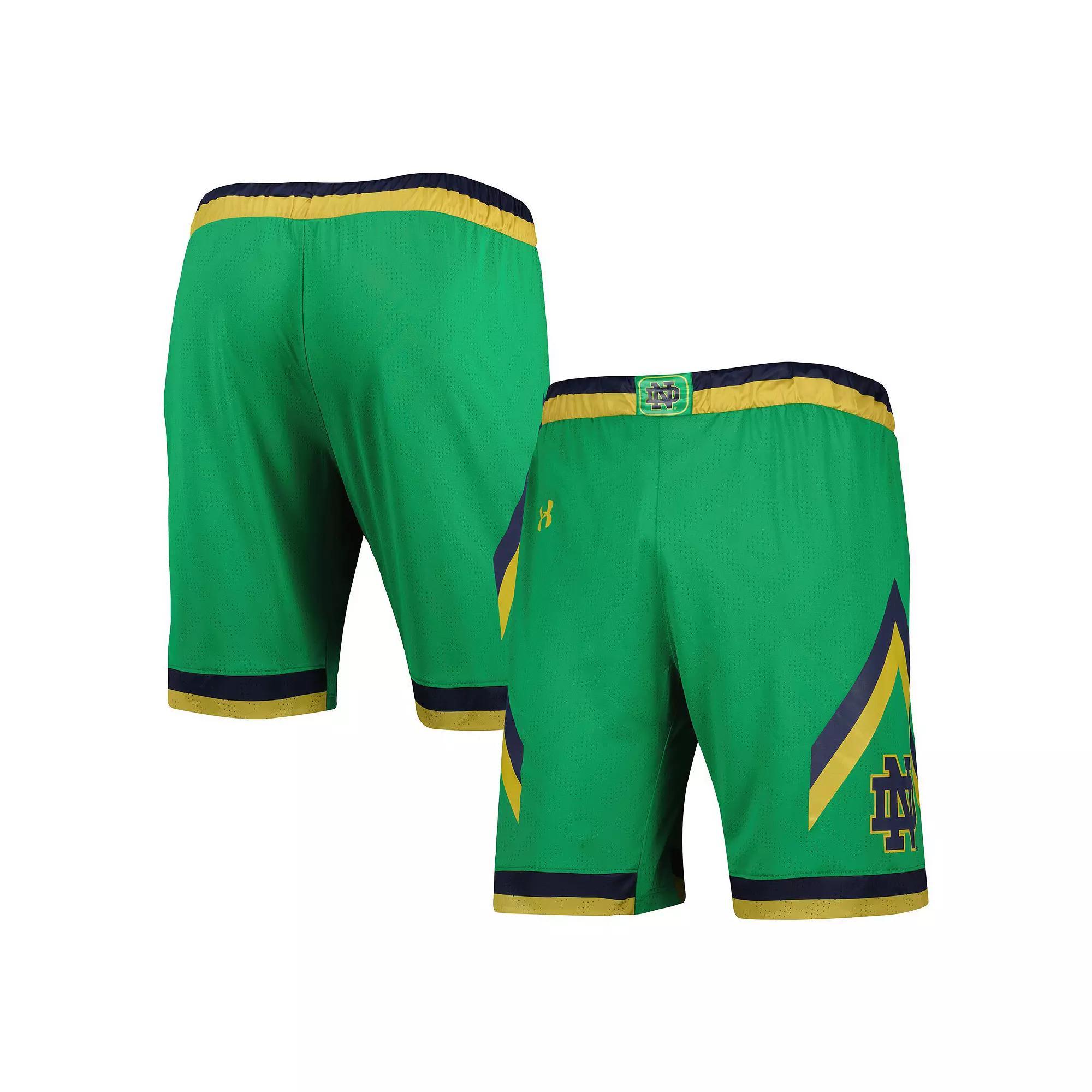 Men's Under Armour Green Notre Dame Fighting Irish Team Replica Basketball Shorts,  Product Image