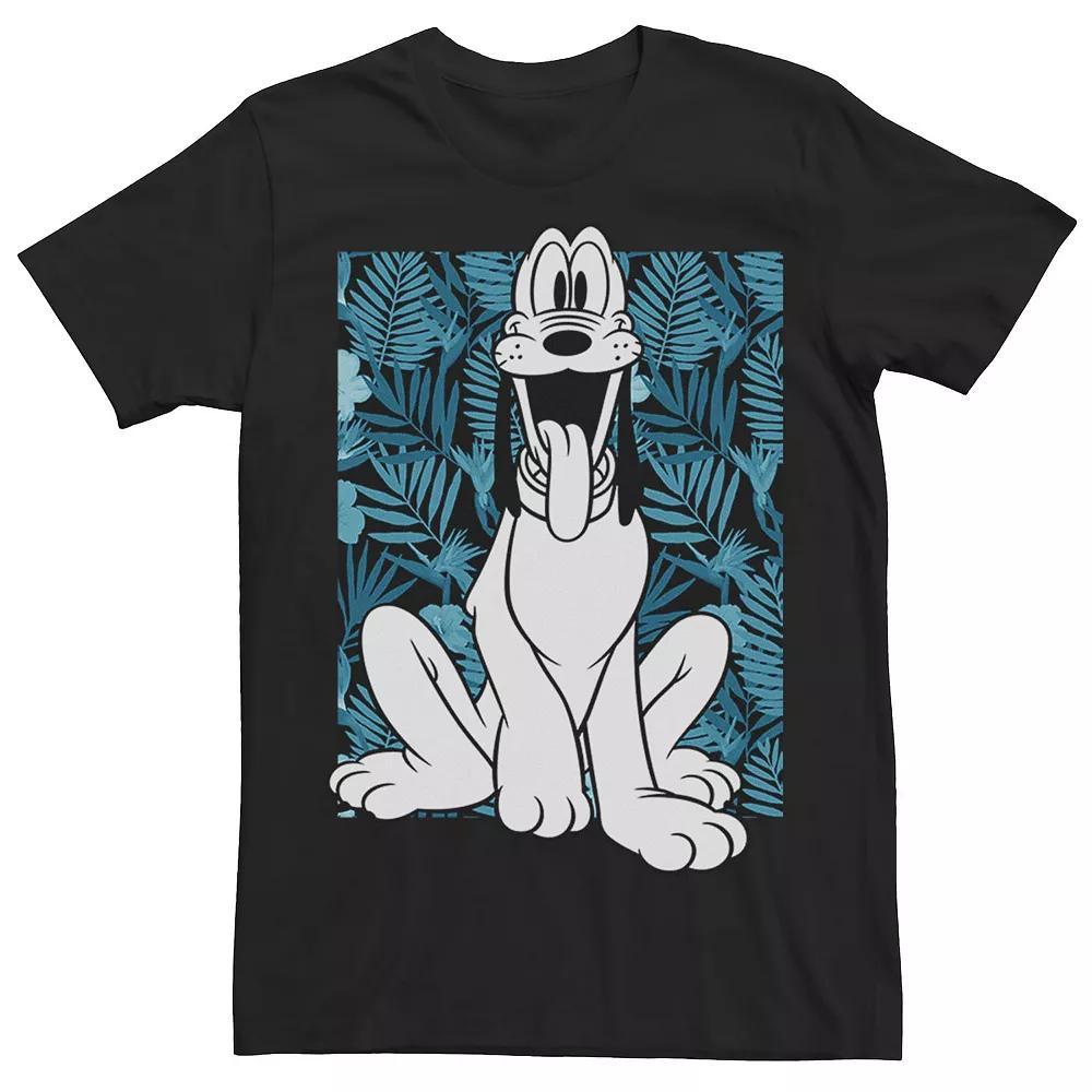 Disney's Mickey And Friends Pluto Tropical Men's Tee, Size: Medium, Black Product Image