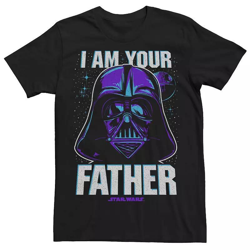 Men's Star Wars Vader I Am Your Father Purple Neon Tee,  Product Image