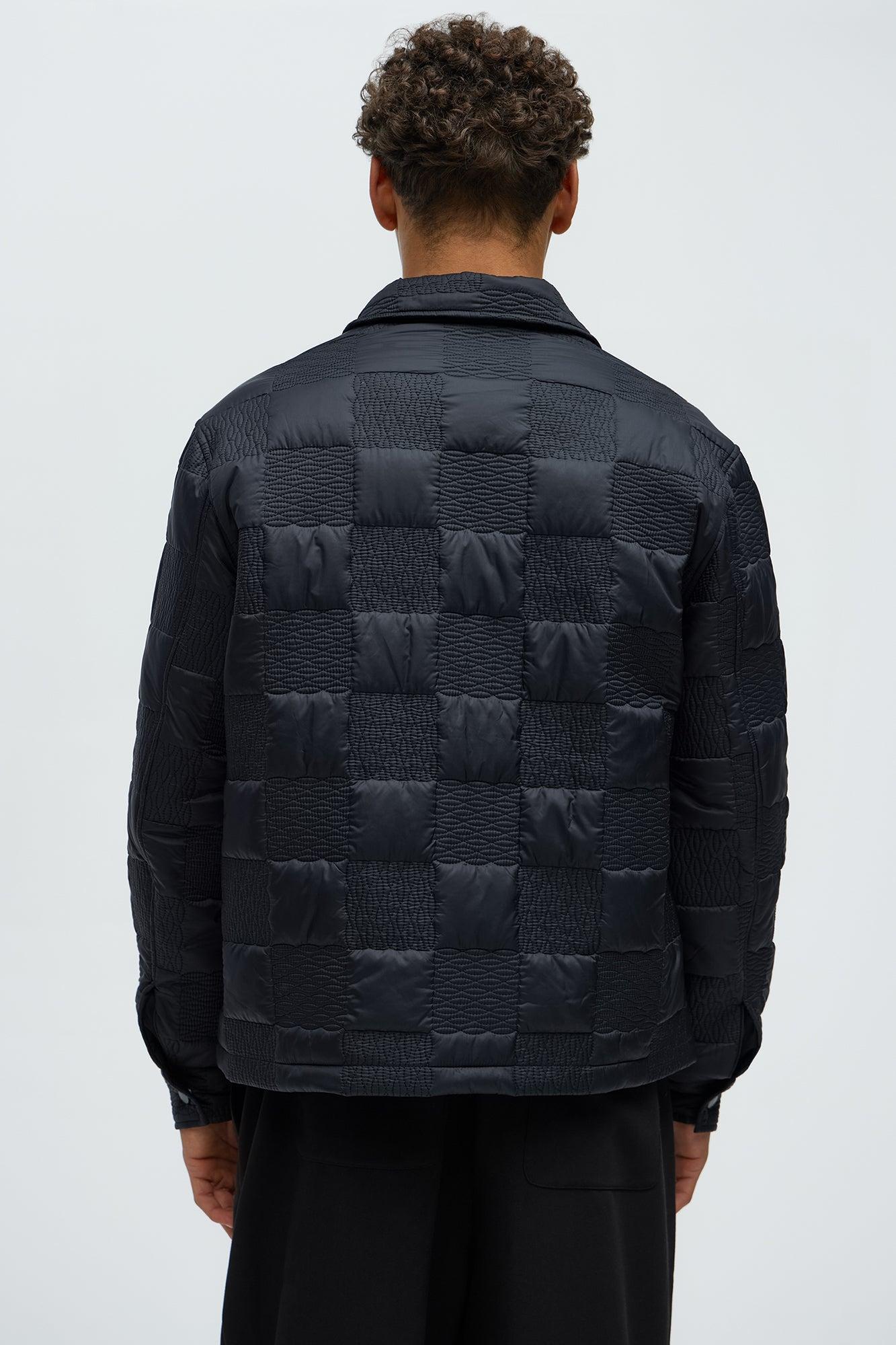 Laurel Checker Quilt Jacket - Black Product Image