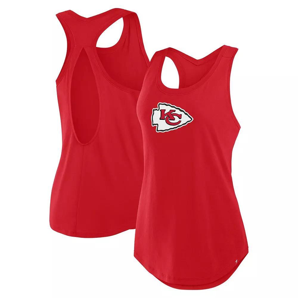 Women's Fanatics Red Kansas City Chiefs Iron Fan Tank Top,  Product Image