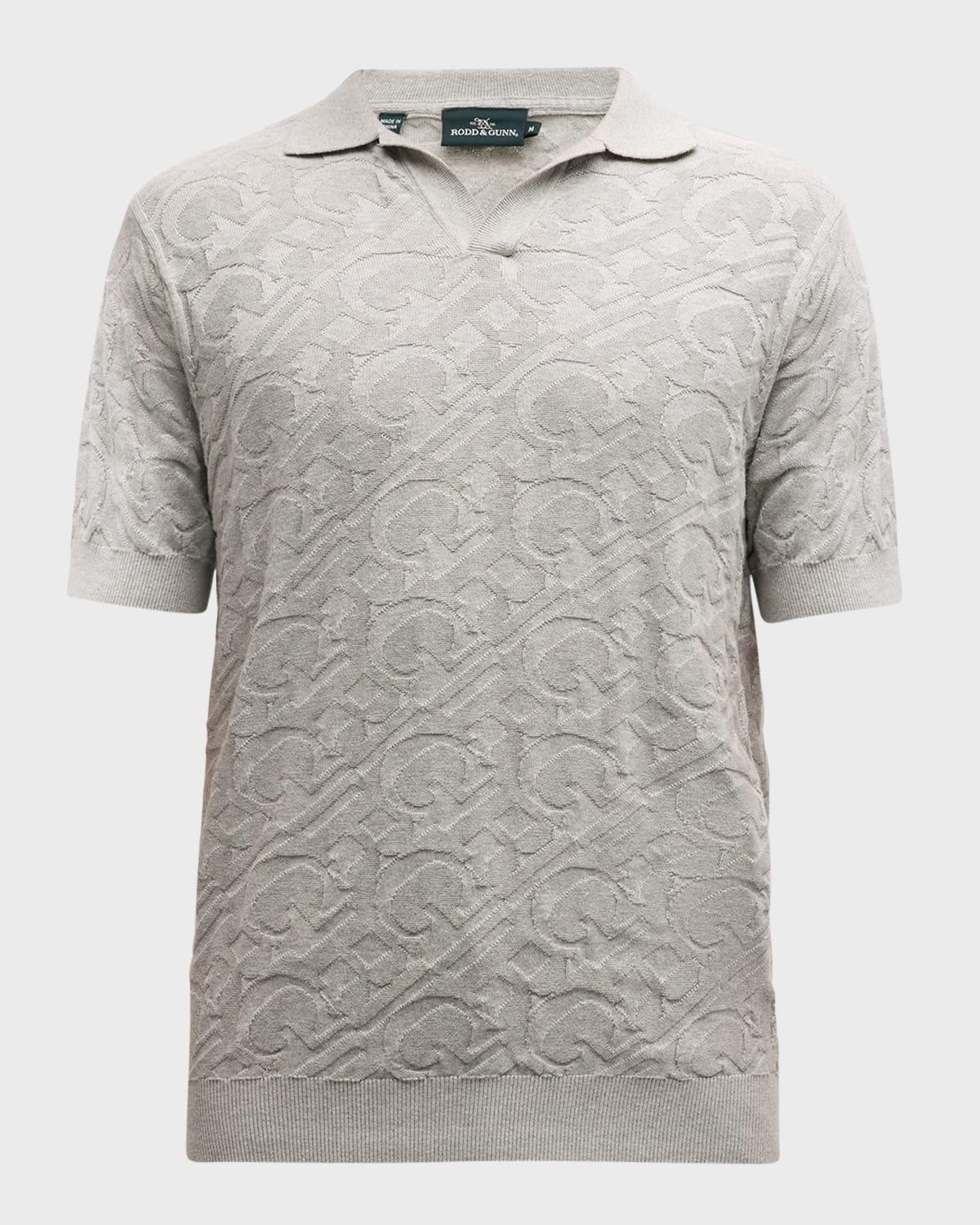 Mens Millard Textured Logo Knit Polo Shirt Product Image