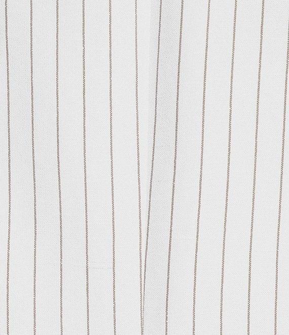 Calvin Klein Pinstripe Linen Blend One-Button Blazer Product Image