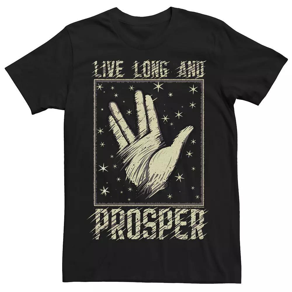 Men's Star Trek: The Original Series Live Long & Prosper Sketchy Tee, Size: XL, Black Product Image