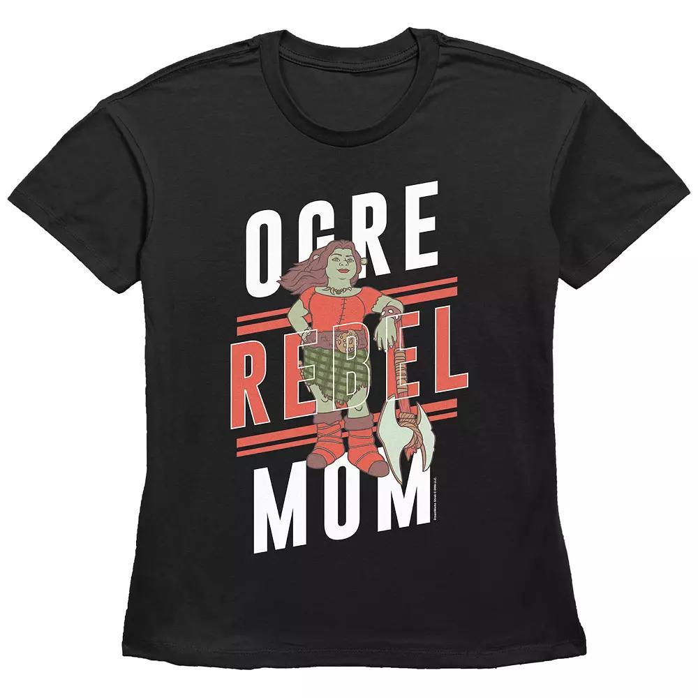 Women's Shrek Ogre Rebel Mom Basic Fit Graphic Tee,  Product Image
