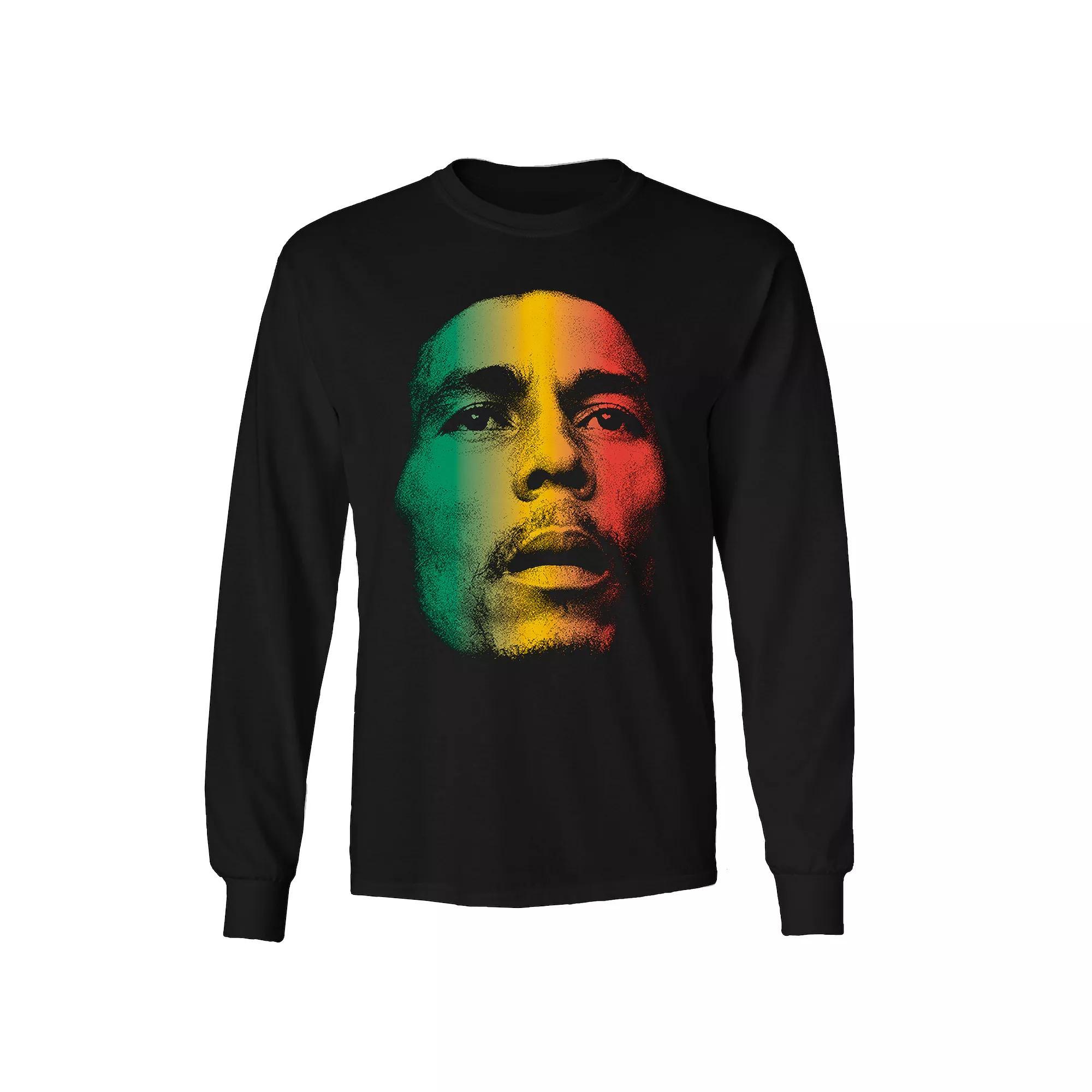 Men's Bob Marley Face Long Sleeve Tee,  Product Image