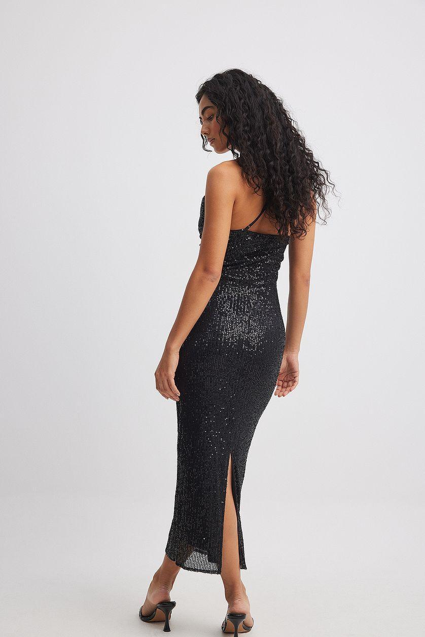 Waterfall Sequin Midi Dress Product Image