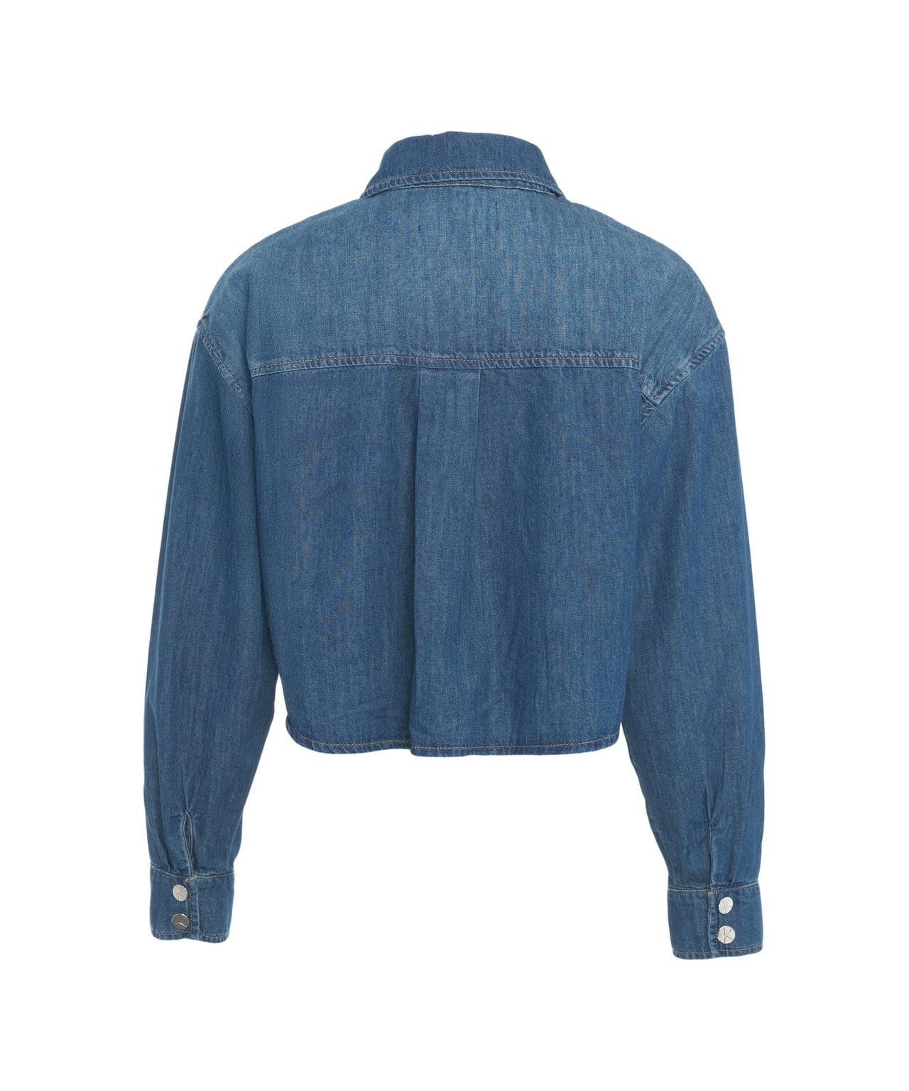 Cropped denim blouse Product Image