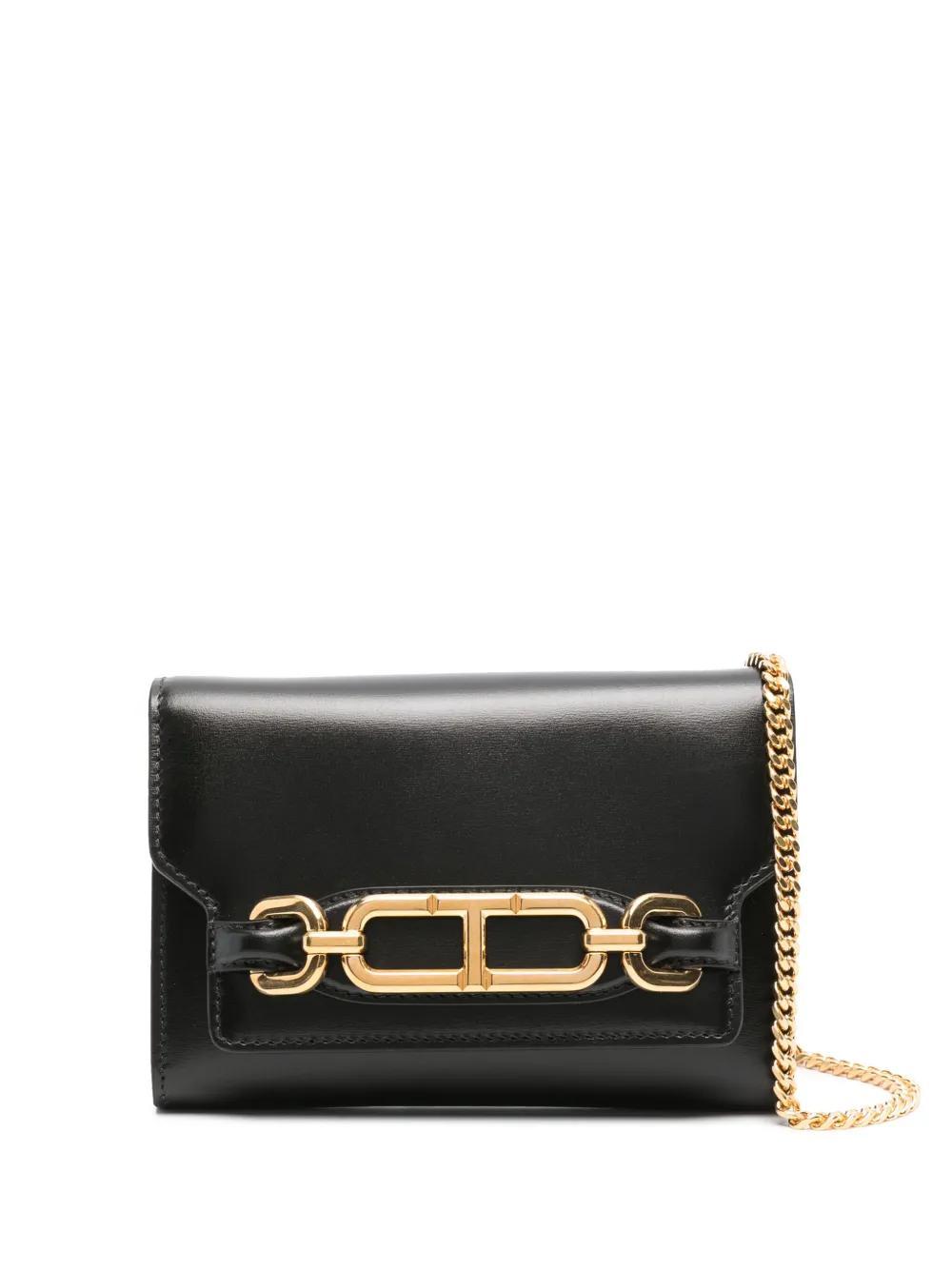 TOM FORD Logo-plaque Clutch Bag In Black Product Image