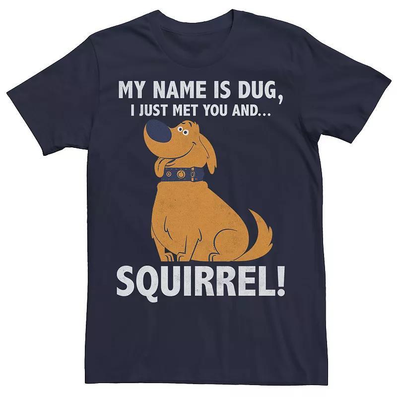 Disney / Pixar's Up Dug Men's Just Met and SQUIRREL! Tee, Size: XS, Royal Product Image