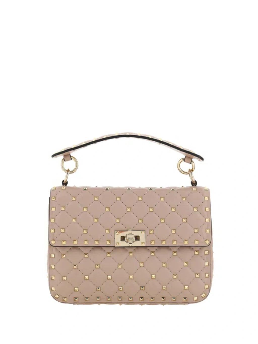 VALENTINO GARAVANI Women Rockstud Spike Handbag In Beige Product Image