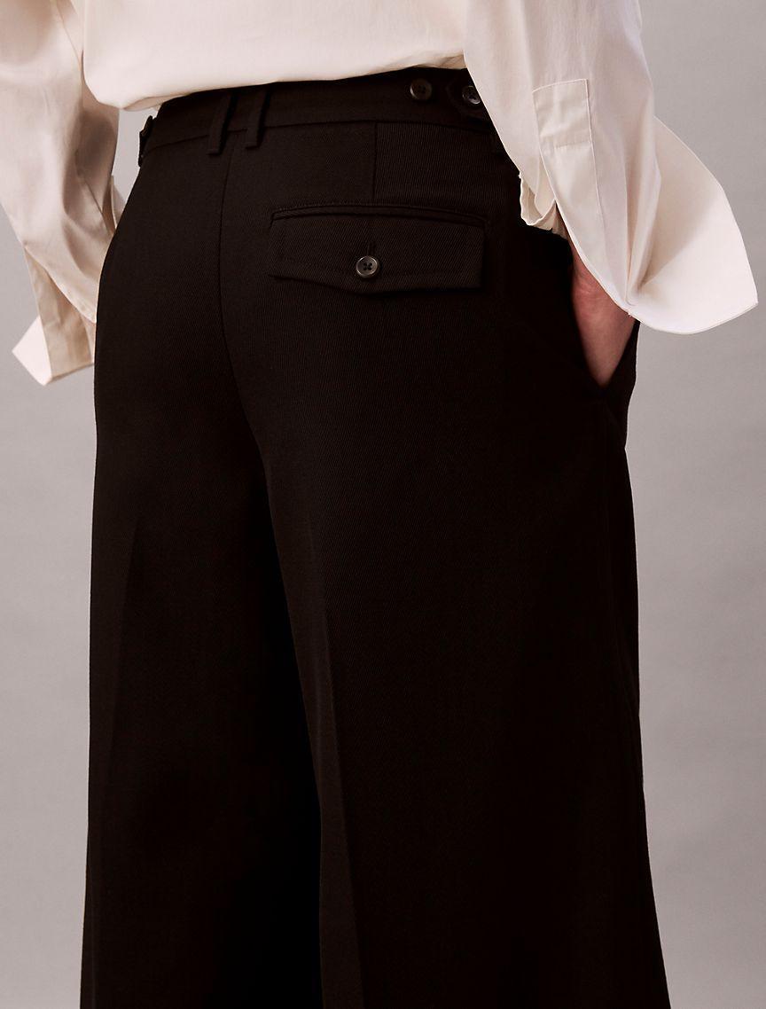Wool Gabardine Wide Leg Trouser Product Image