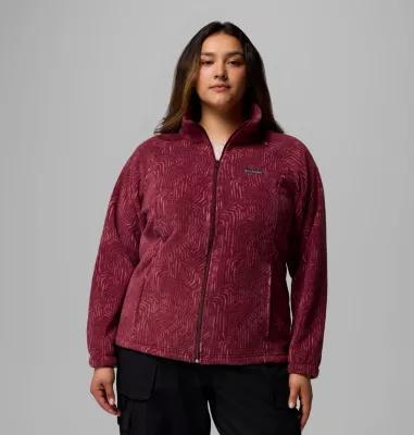 Columbia Womens Benton Springs Printed Full Zip Fleece Jacket - Plus Size- Product Image