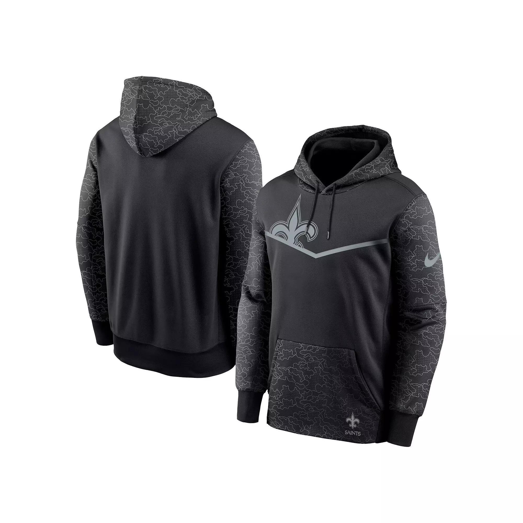 Men's Nike Black Chicago Bears RFLCTV Chevron Pullover Hoodie, Size: Small Product Image