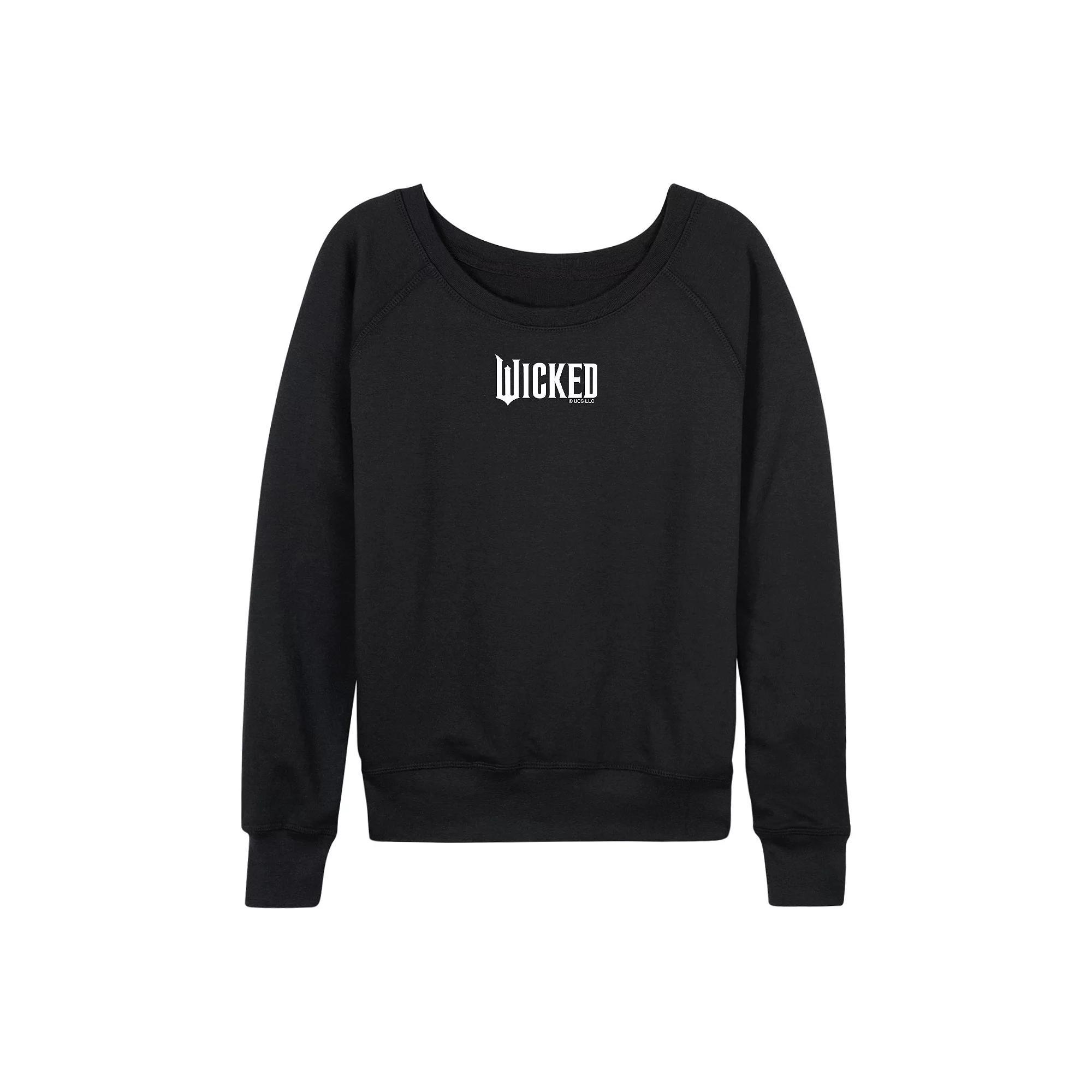 Women's Wicked Logo French Terry Long Sleeve Tee, Size: Medium, Black Product Image