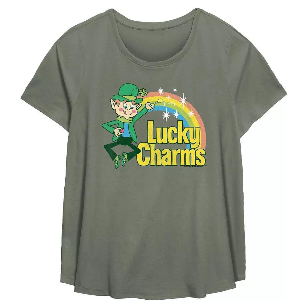 Plus Size Lucky Charms Flowy Graphic Tee, Women's, Size: 5XL, Green Product Image