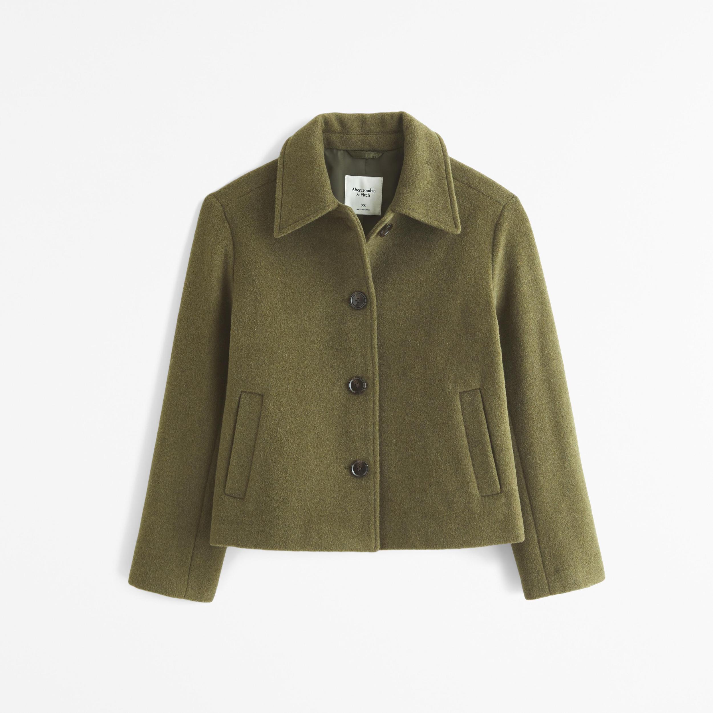 Short Wool-Blend Coat Product Image