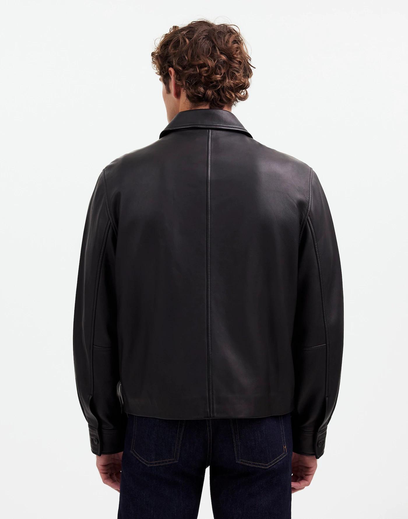 Leather Zip-Front Jacket Product Image