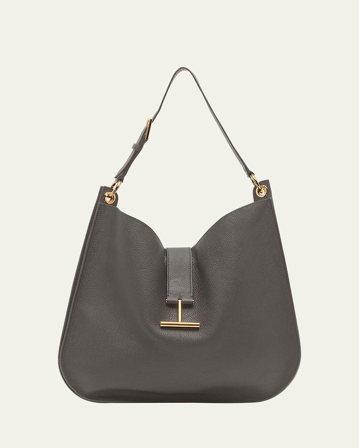 Tara Large Hobo Crossbody in Grained Leather Product Image