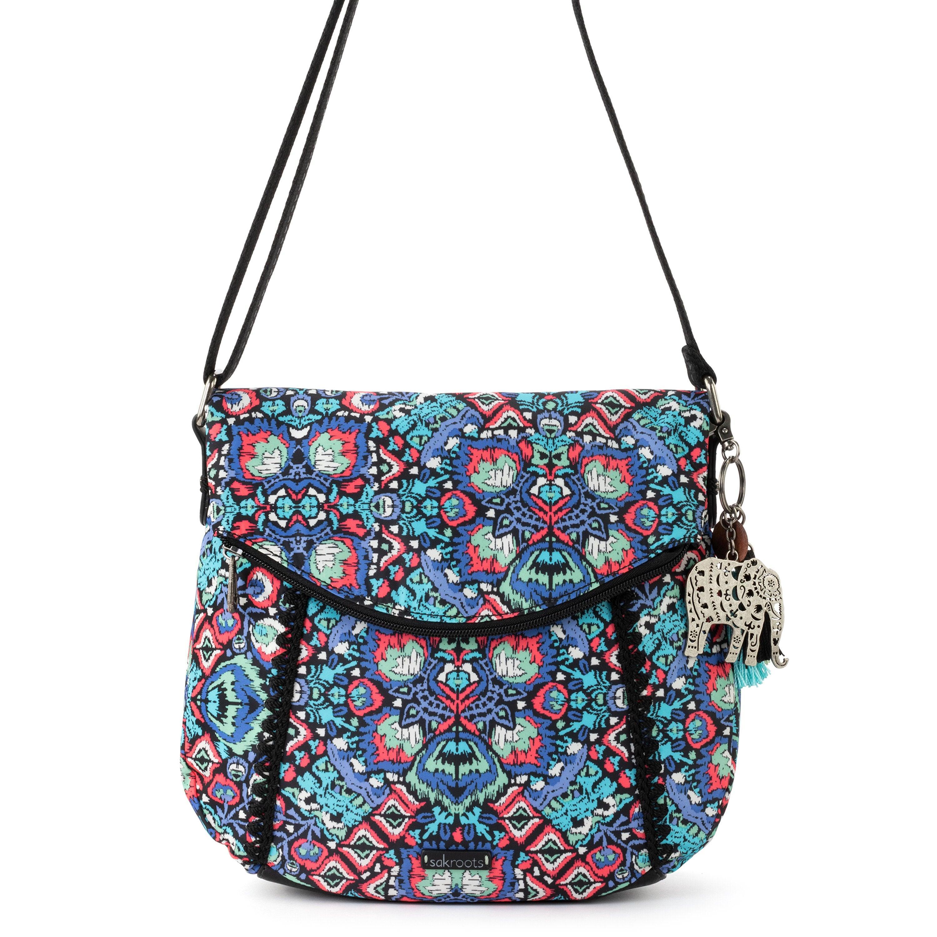 The Sak Artist Circle Foldover Crossbody (Royal Seascape) Cross Body Handbags Product Image