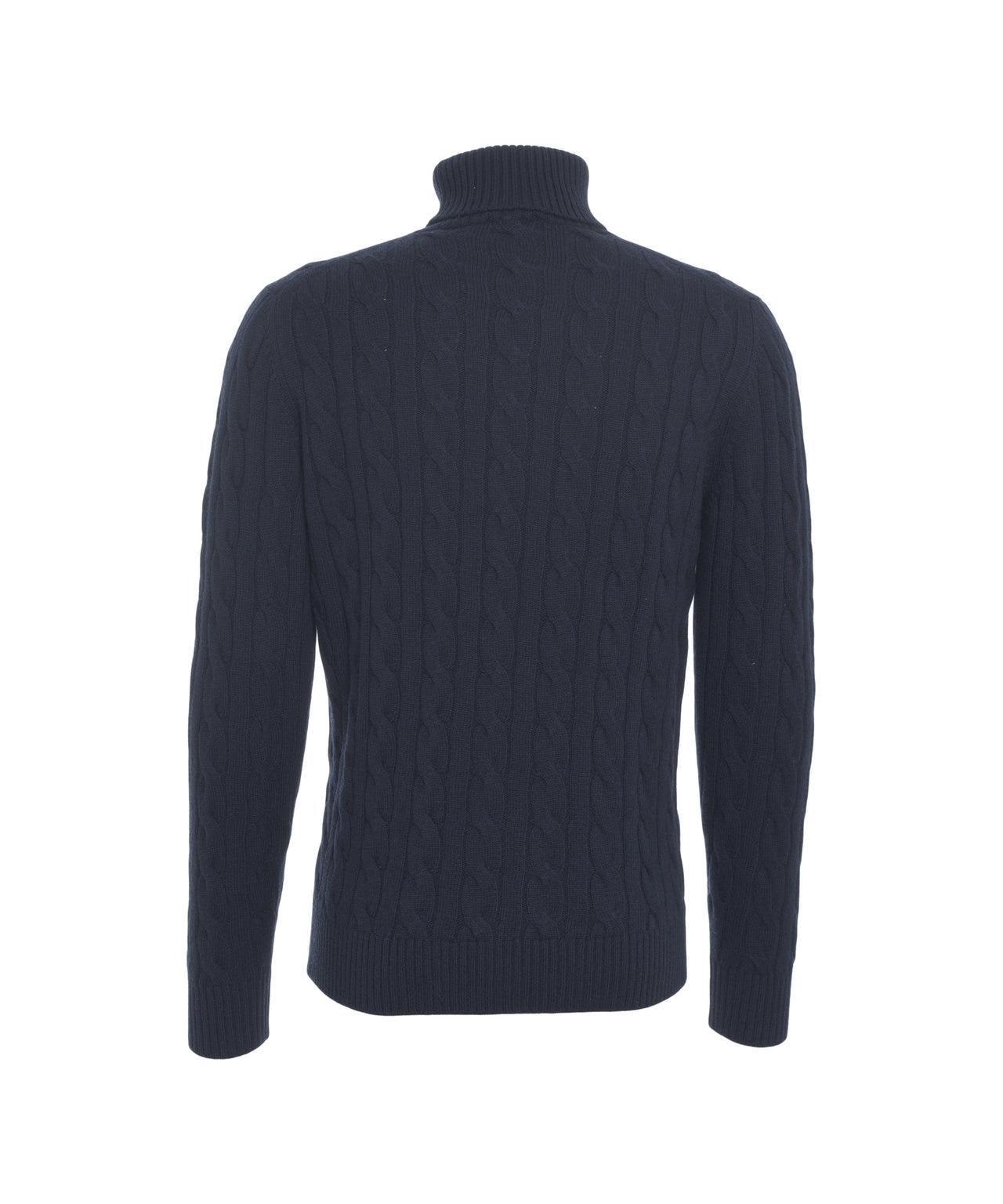 Turtleneck sweater with cable knit pattern Product Image
