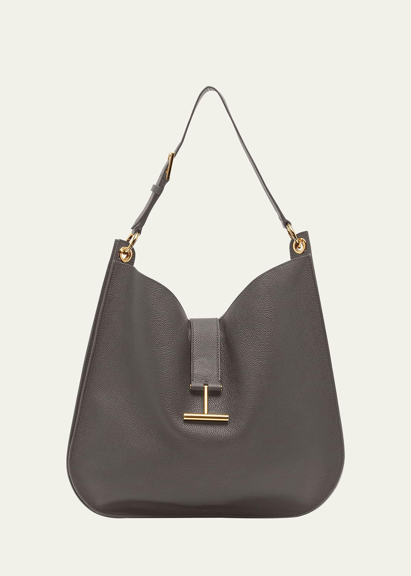 Tara Large Hobo Crossbody in Grained Leather Product Image