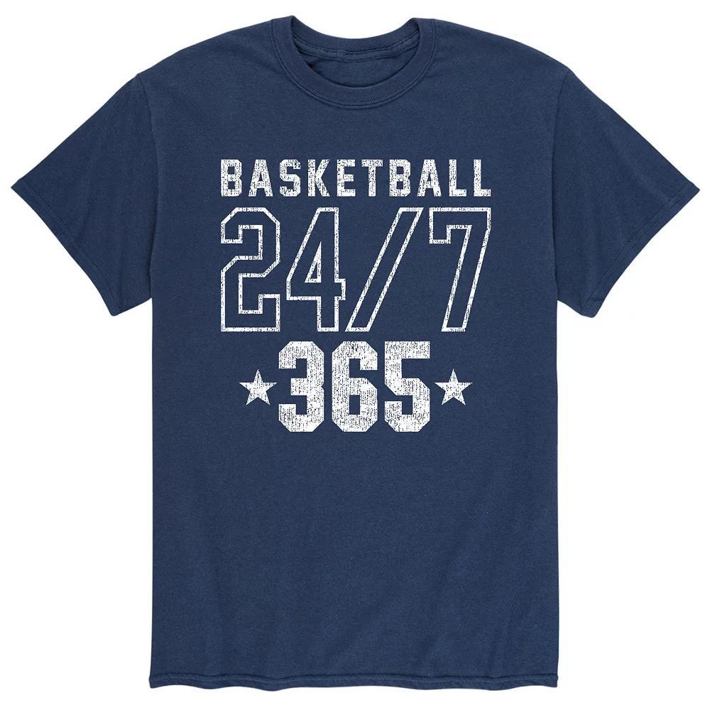 Men's Basketball 24/7 365 Tee, Size: Small, Blue Product Image