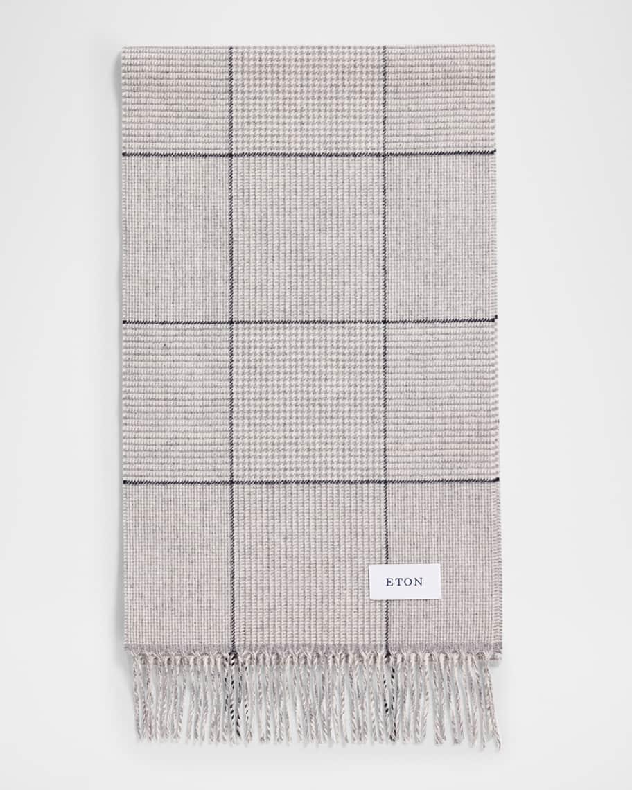 Mens Merino Wool Check Scarf Product Image