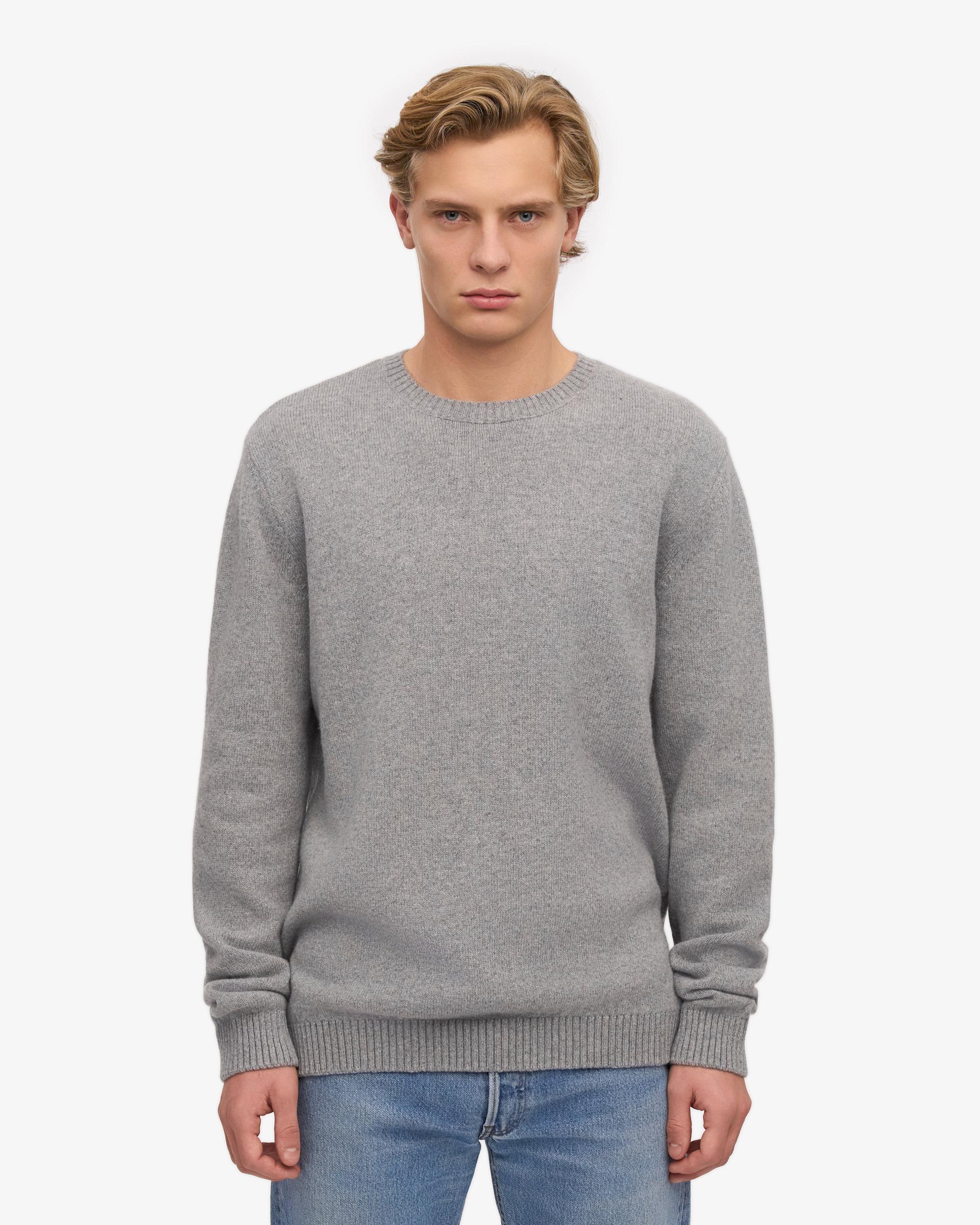 Classic Merino Wool Crew - Heather Grey Product Image