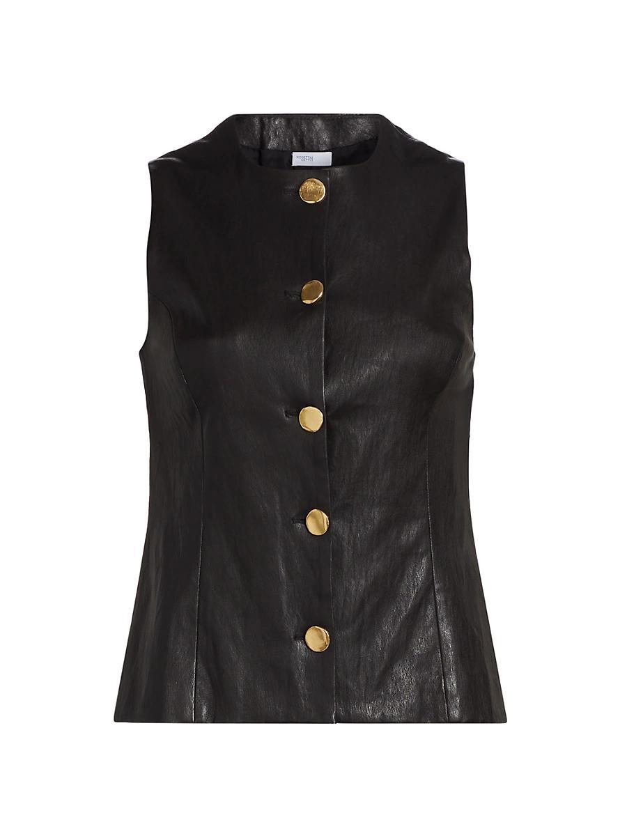 Womens Stretch Pong Button-Front Top Product Image