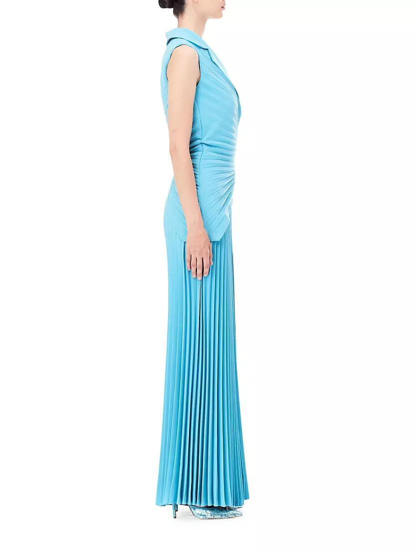 Pleated Crepe Sleeveless Jumpsuit Product Image