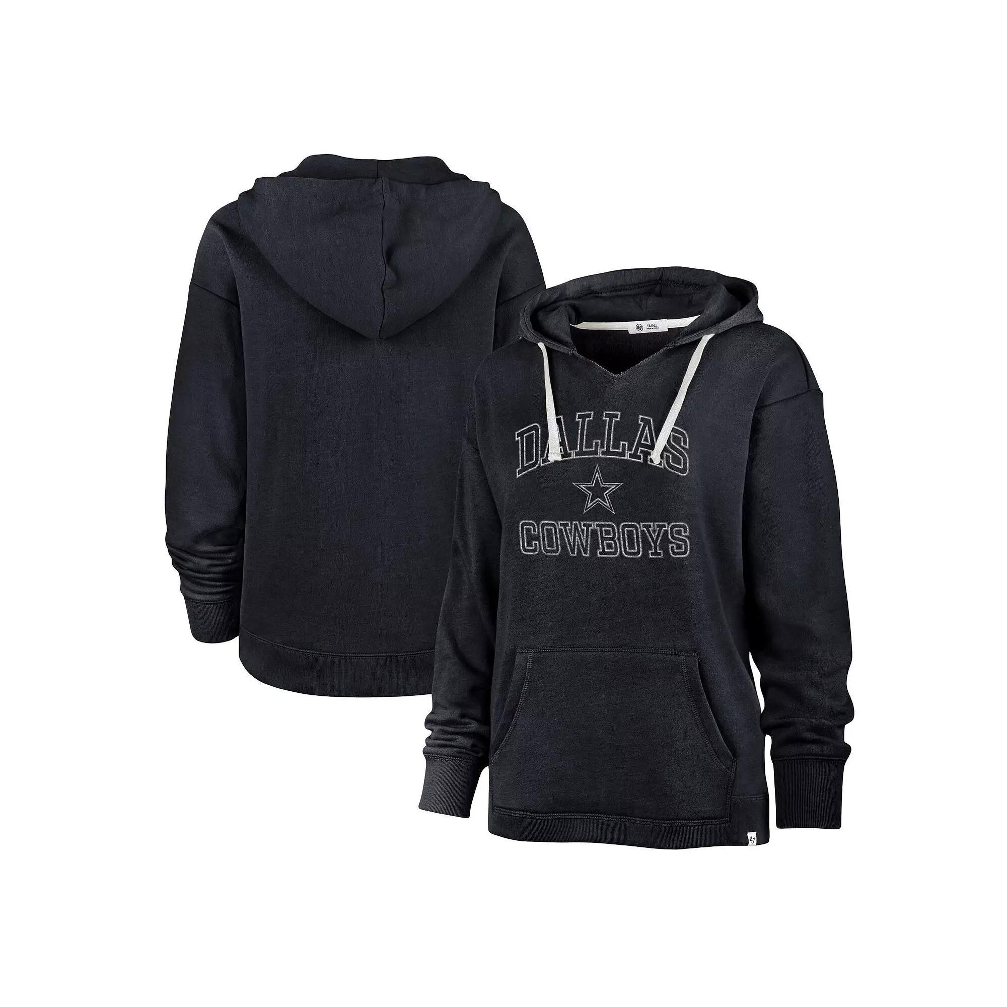 Women's '47 Navy Dallas Cowboys Clarity Kennedy Pullover Hoodie, Size: Small, Blue Product Image