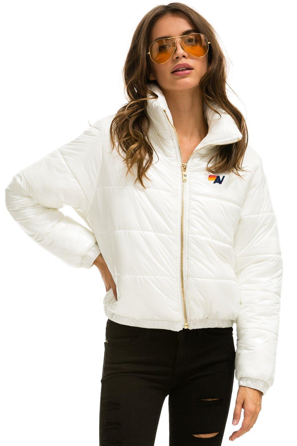 BOLT LUXE APRES PUFFER JACKET - GLOSSY WHITE Female Product Image