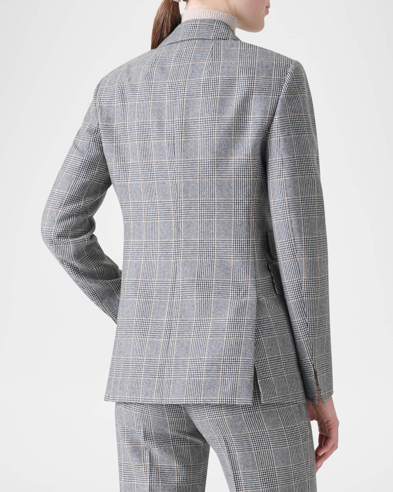 Arie Prince Of Wales Check Cashmere Single-Breasted Jacket Product Image