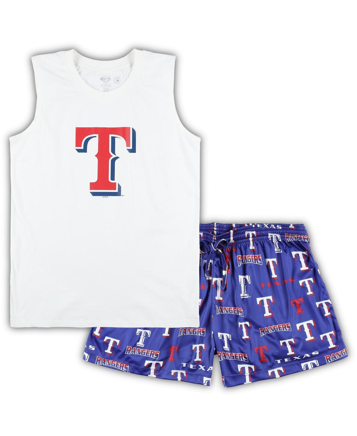 Womens Concepts Sport /Royal Texas Rangers Plus Size Tank Top & Shorts Sleep Set Product Image