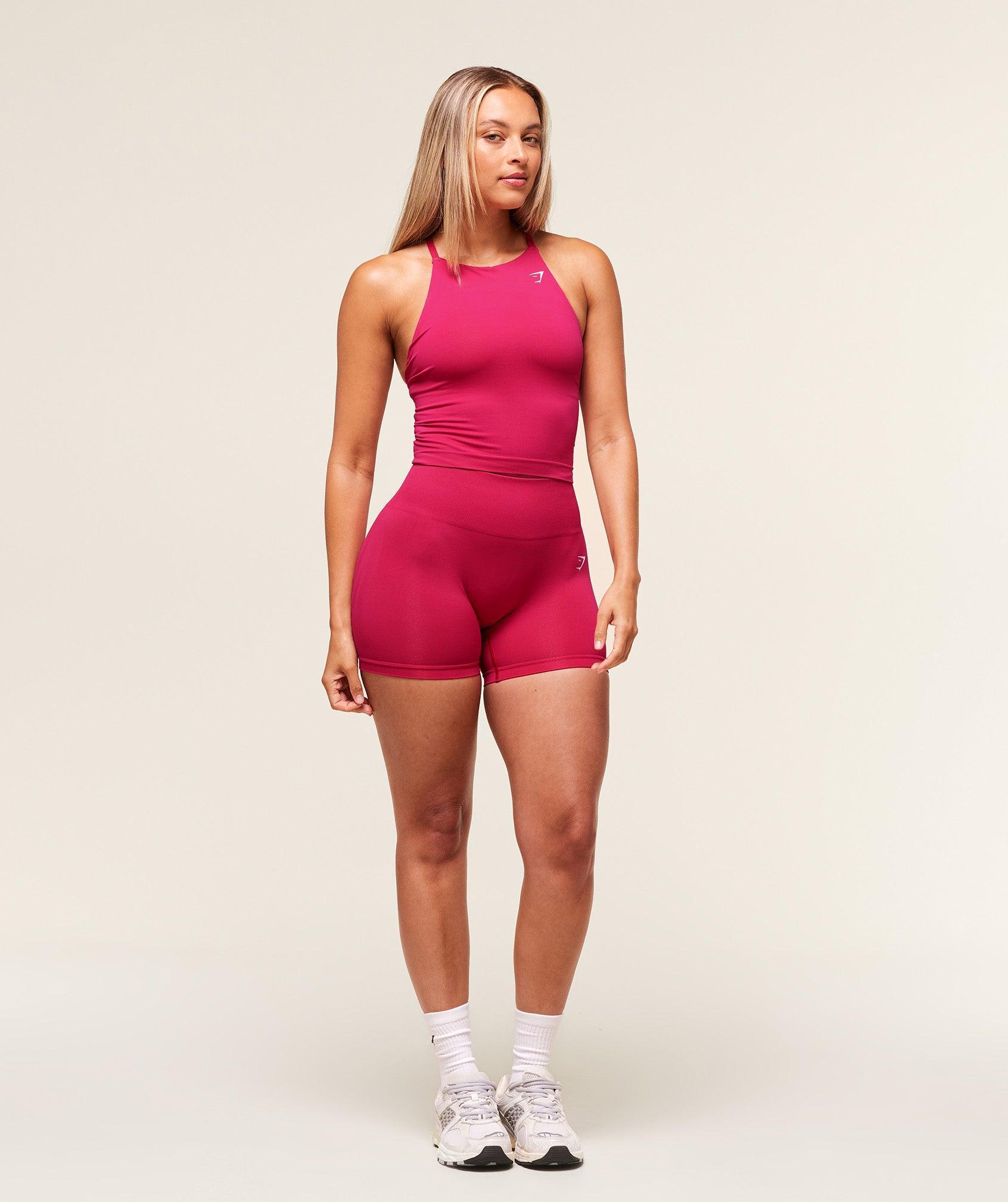 Gymshark Everyday Seamless Tank With Shelf - Build Pink Female Product Image