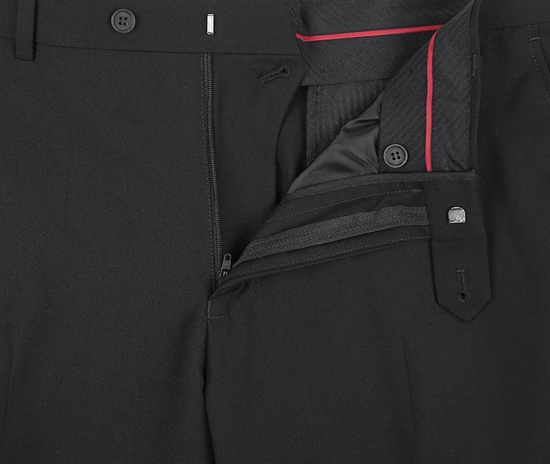 Vanderbilt Collection - Classic 2 Piece Suit 2 Buttons Regular Fit In Black Product Image