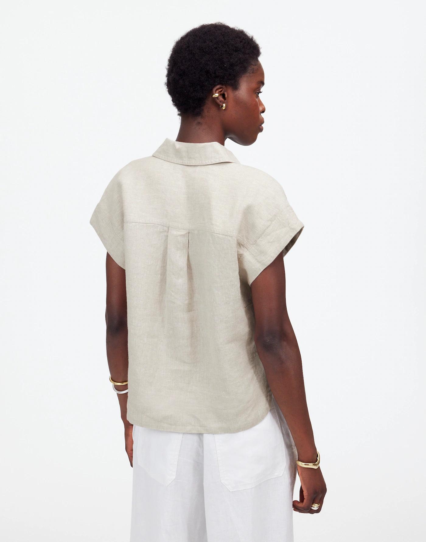 Boxy Cargo-Pocket Button-Up Shirt Product Image