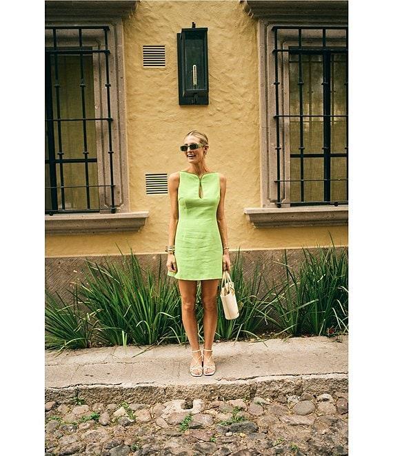 Antonio Melani x M.G. Style Marin A-Line Boat Keyhole Neck Sleeveless Dress Product Image