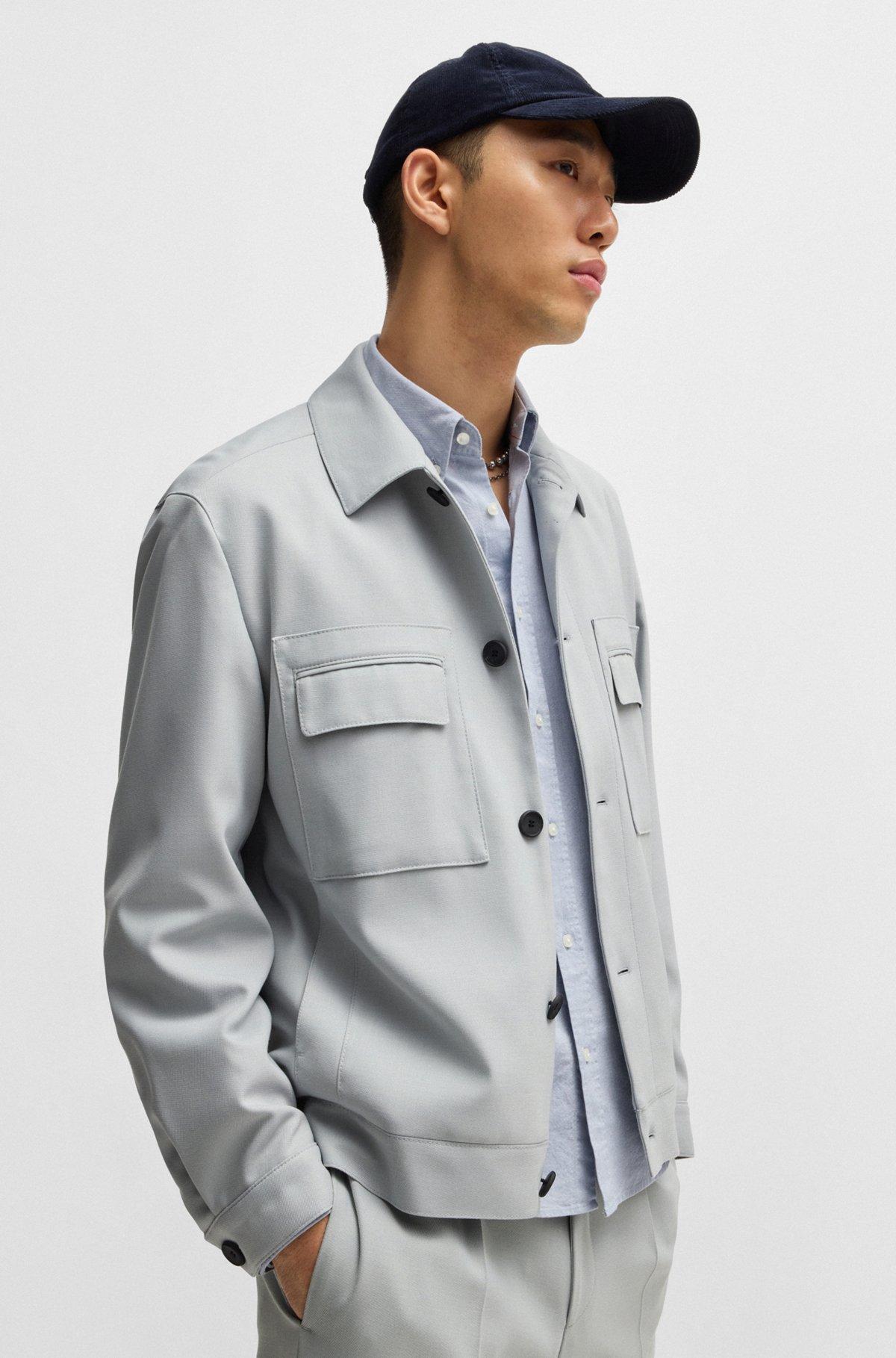 Modern-fit jacket in stretch twill Product Image