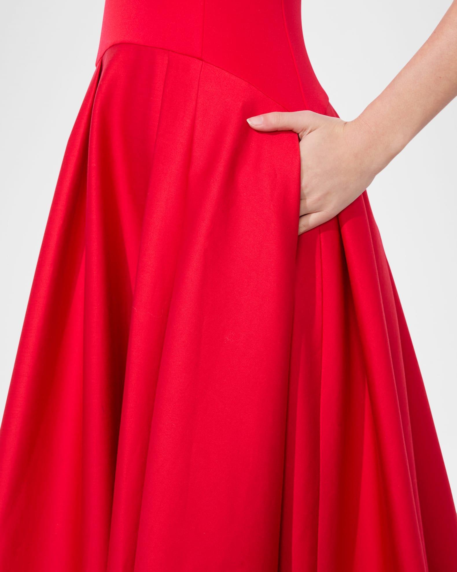 Adley Drop-Waist Midi Dress Product Image