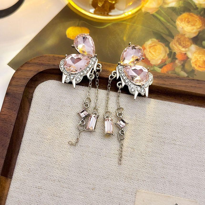 Butterfly Rhinestone Alloy Dangle Earring Product Image