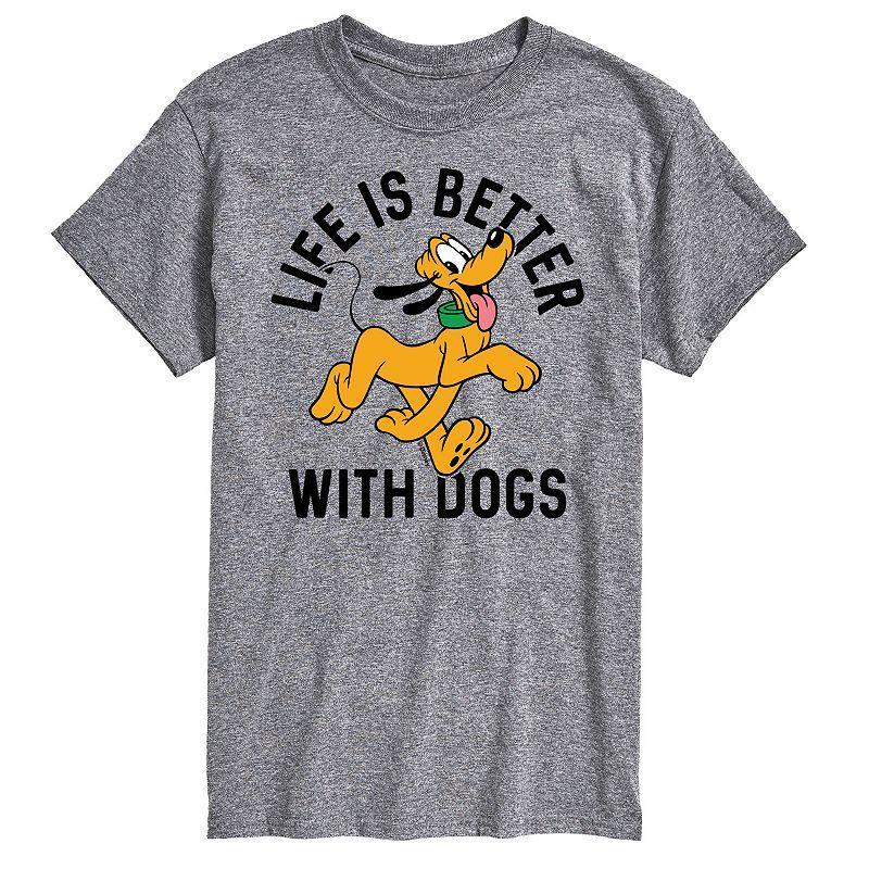 Disneys Mens Life Better With Dogs Graphic Tee Product Image