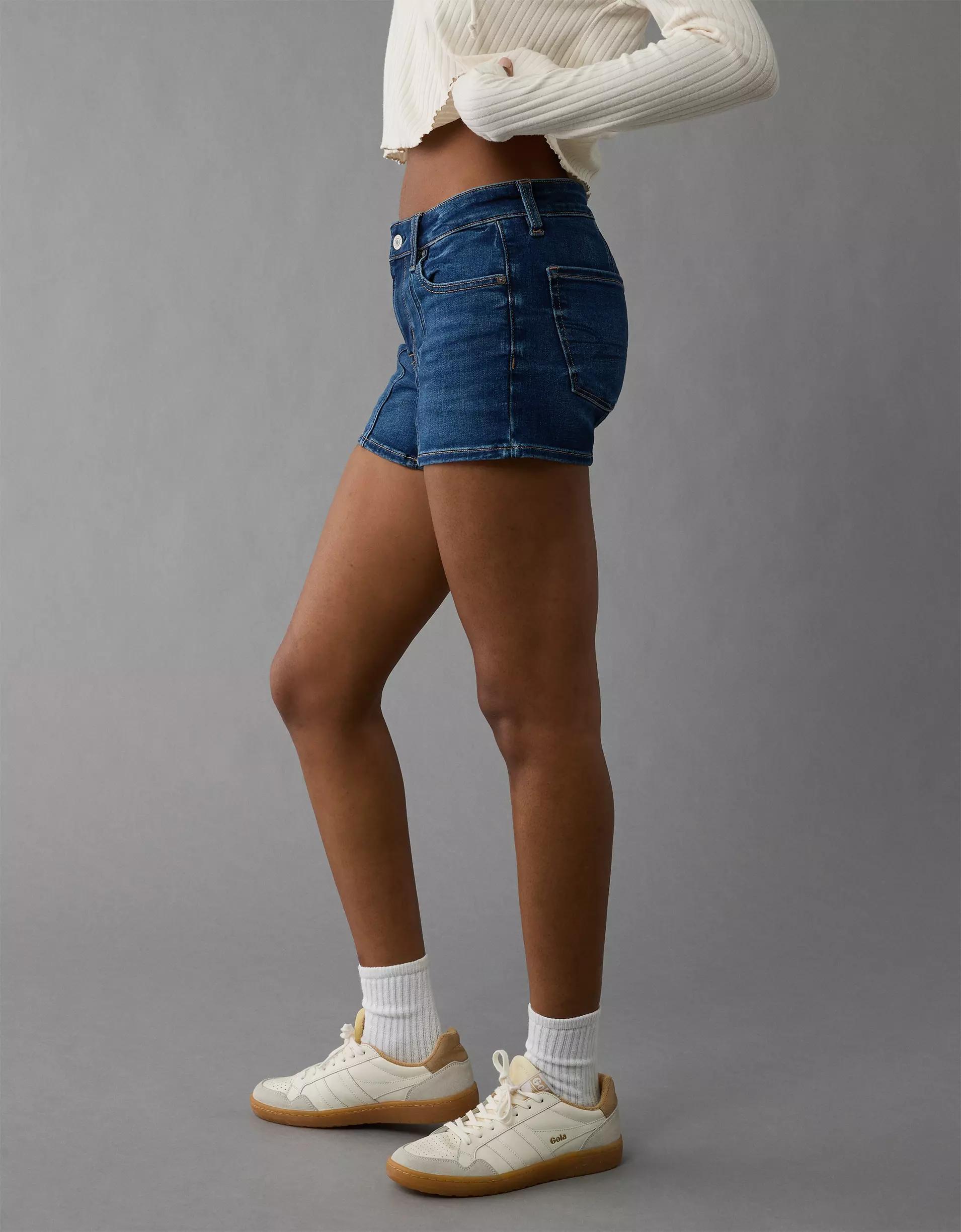AE Next Level Low-Rise Denim Midi Short Product Image