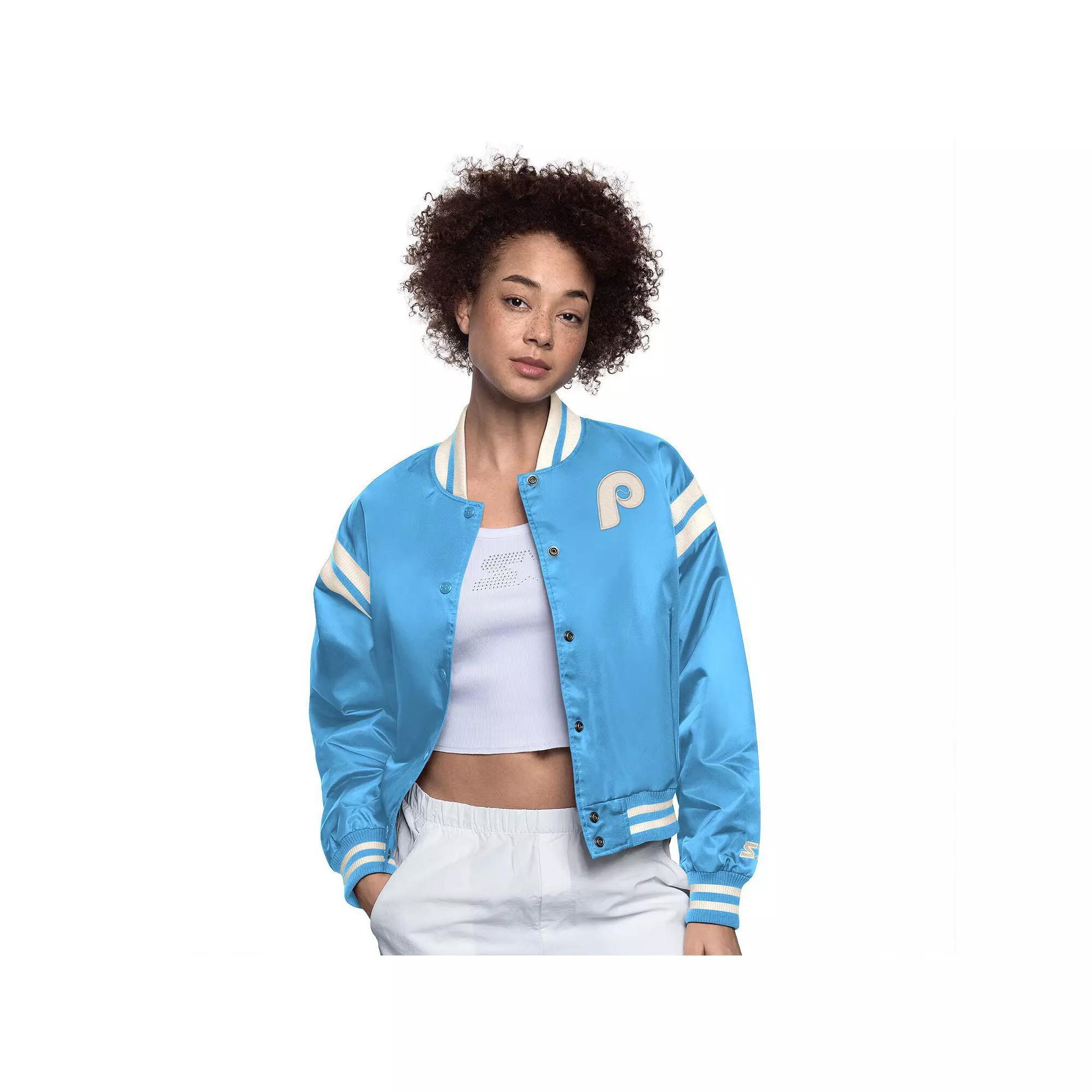 Women's Starter Royal Philadelphia Phillies Full Count Full-Snap Varsity Jacket,  Product Image