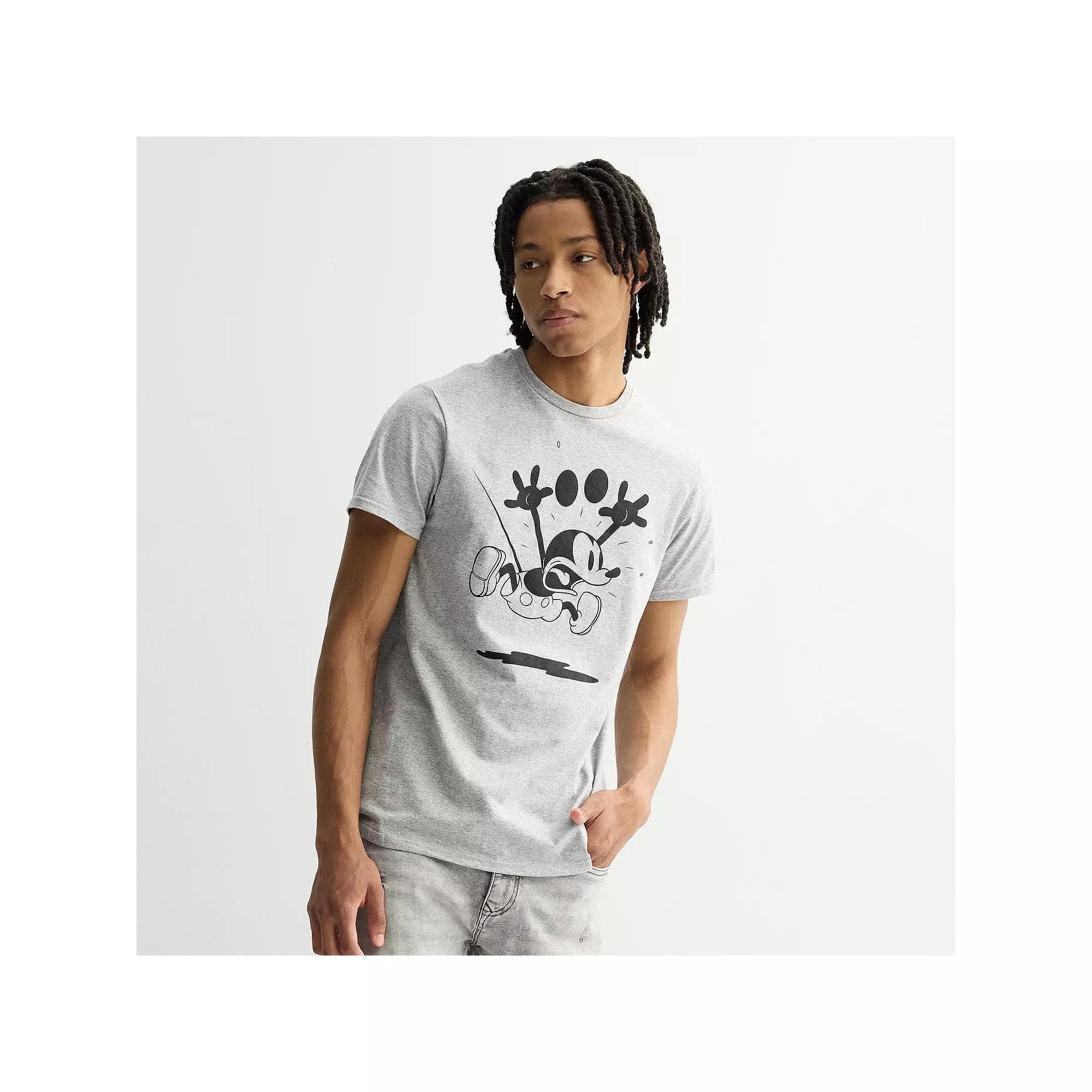 Disney's Mickey Mouse Men's Jumping Mickey Graphic Tee, Size: Small, Grey Gray Product Image