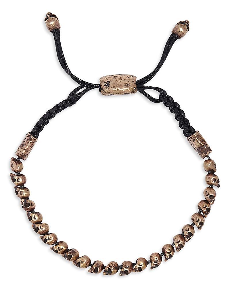 John Varvatos Mens Brass Skull Head Bolo Bracelet Product Image